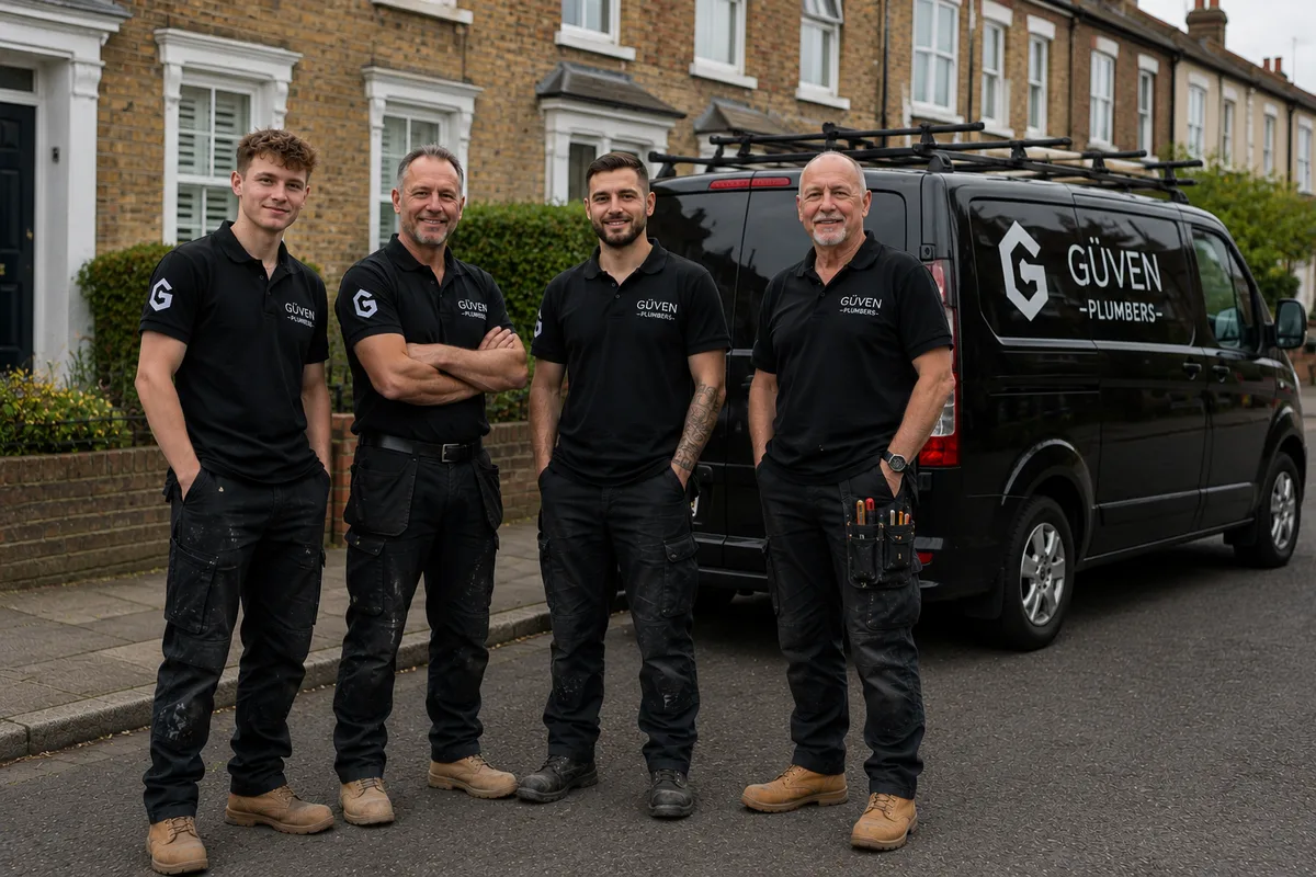 The Güven Plumbers drainage team
